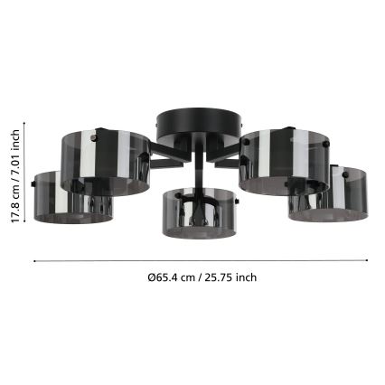 Eglo - LED Dimmable πολύφωτο απλίκα 5xLED/5,4W/230V