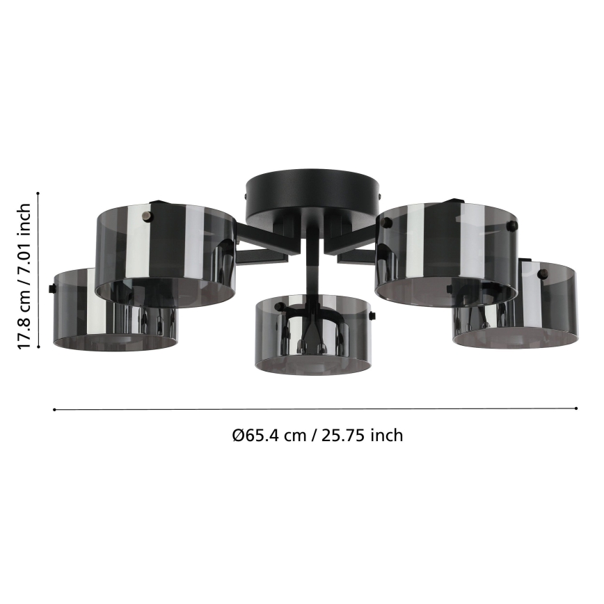 Eglo - LED Dimmable πολύφωτο απλίκα 5xLED/5,4W/230V