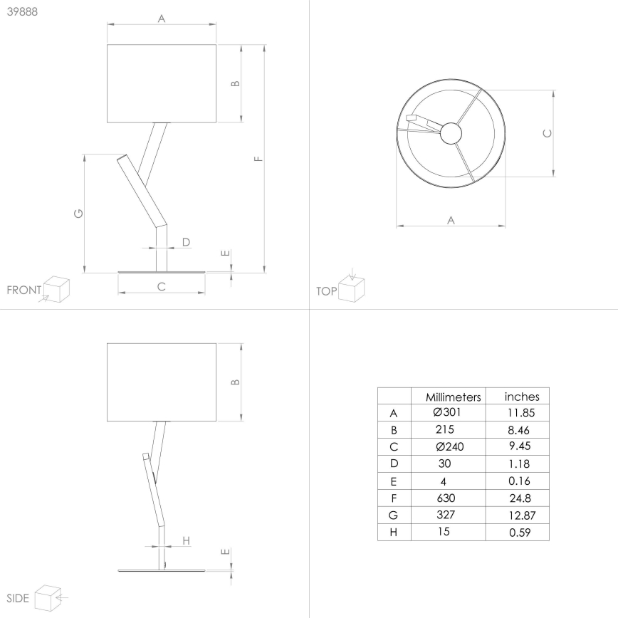 Eglo - Επιτραπέζια λάμπα 1xE27/40W/230V