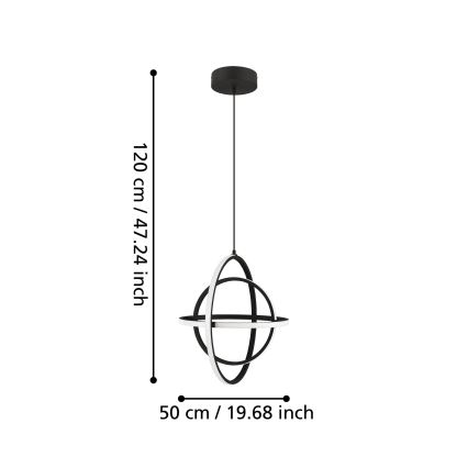 Eglo -  Κρεμαστό φωτιστικό οροφής LED LED/38W/230V
