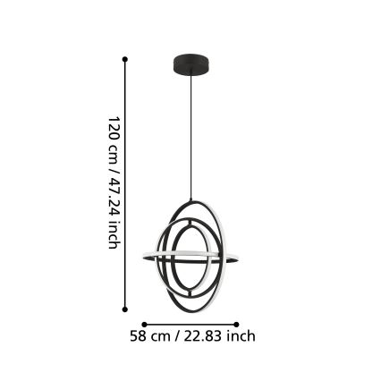 Eglo -  Κρεμαστό φωτιστικό οροφής LED LED/44W/230V