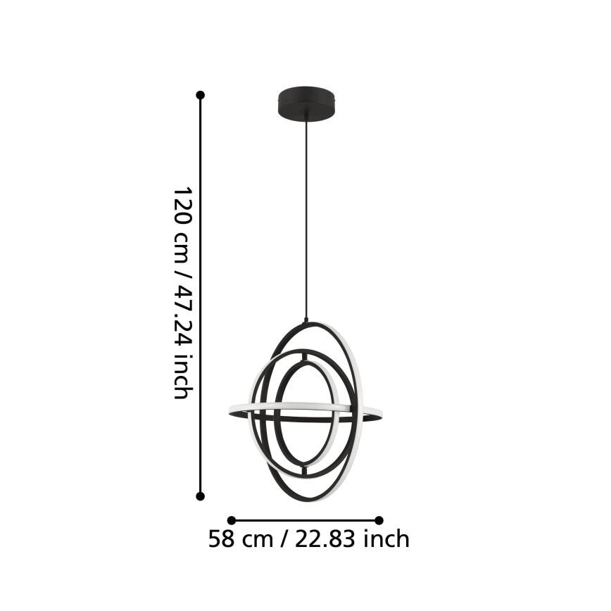 Eglo -  Κρεμαστό φωτιστικό οροφής LED LED/44W/230V