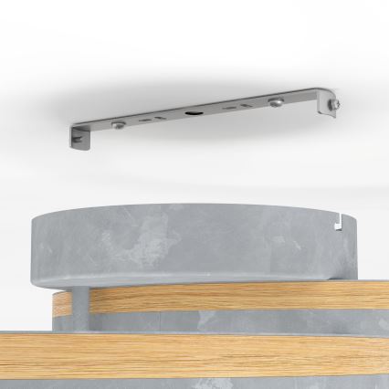 Eglo - Πλαφονιέρα οροφής ντιμαριζόμενη LED LED/12,5W/230V + 2xLED/15,5W 3000K γκρι/δρυς