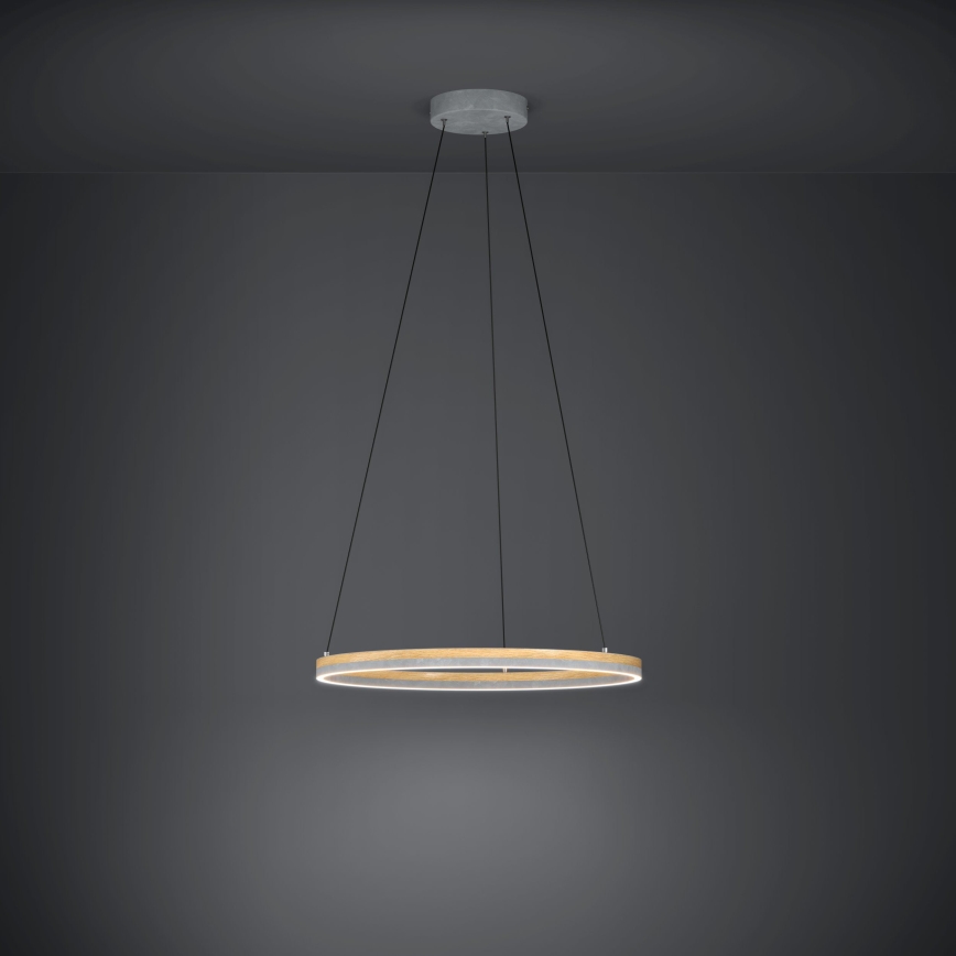 Eglo - Led Dimmable κρεμαστό φωτιστικό οροφής LED/36W/230V 3000K γκρι/δρυς