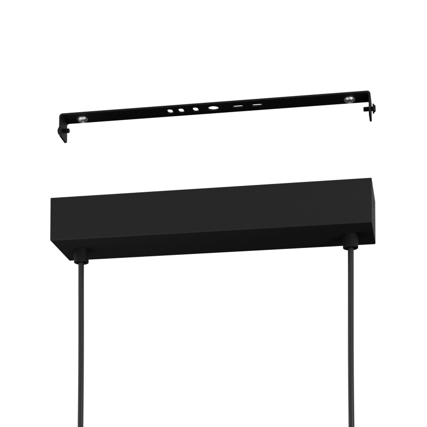Eglo - Led Dimmable κρεμαστό φωτιστικό οροφής LED/57,5W/230V 3000K μαύρο + τηλεχειριστήριο