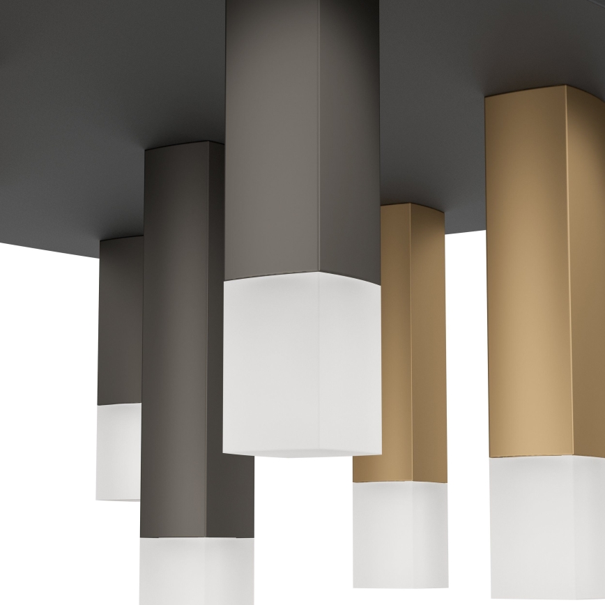 Eglo - LED Dimmable φωτιστικό οροφής 9xLED/3,1W/230V 3000K ανθρακί/χρυσό