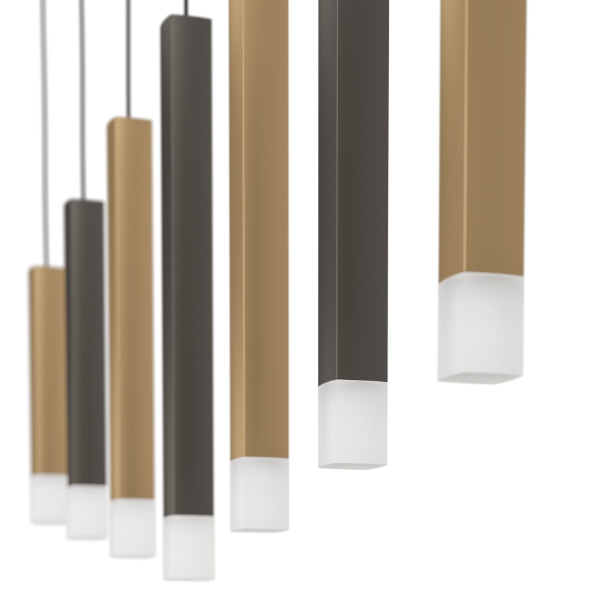 Eglo - Led Dimmable κρεμαστό φωτιστικό οροφής 7xLED/3,1W/230V 3000K ανθρακί/χρυσό
