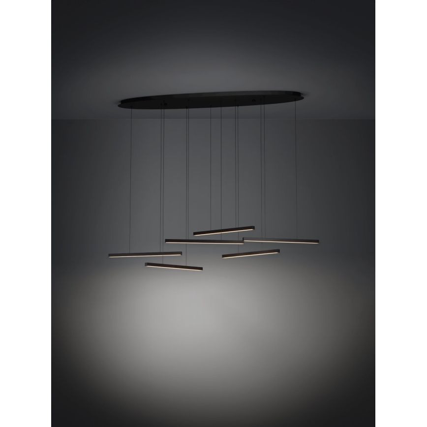 Eglo - Led Dimmable κρεμαστό φωτιστικό οροφής 6xLED/8,4W/230V 3000K μαύρο