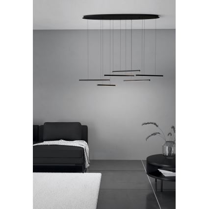 Eglo - Led Dimmable κρεμαστό φωτιστικό οροφής 6xLED/8,4W/230V 3000K μαύρο
