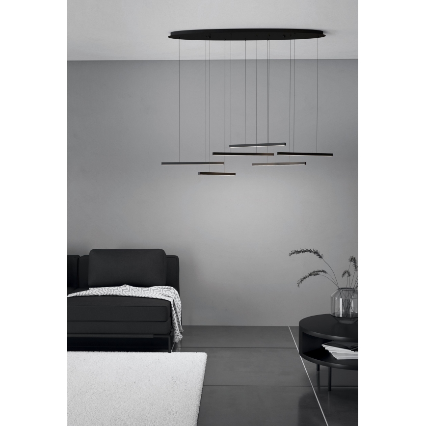 Eglo - Led Dimmable κρεμαστό φωτιστικό οροφής 6xLED/8,4W/230V 3000K μαύρο