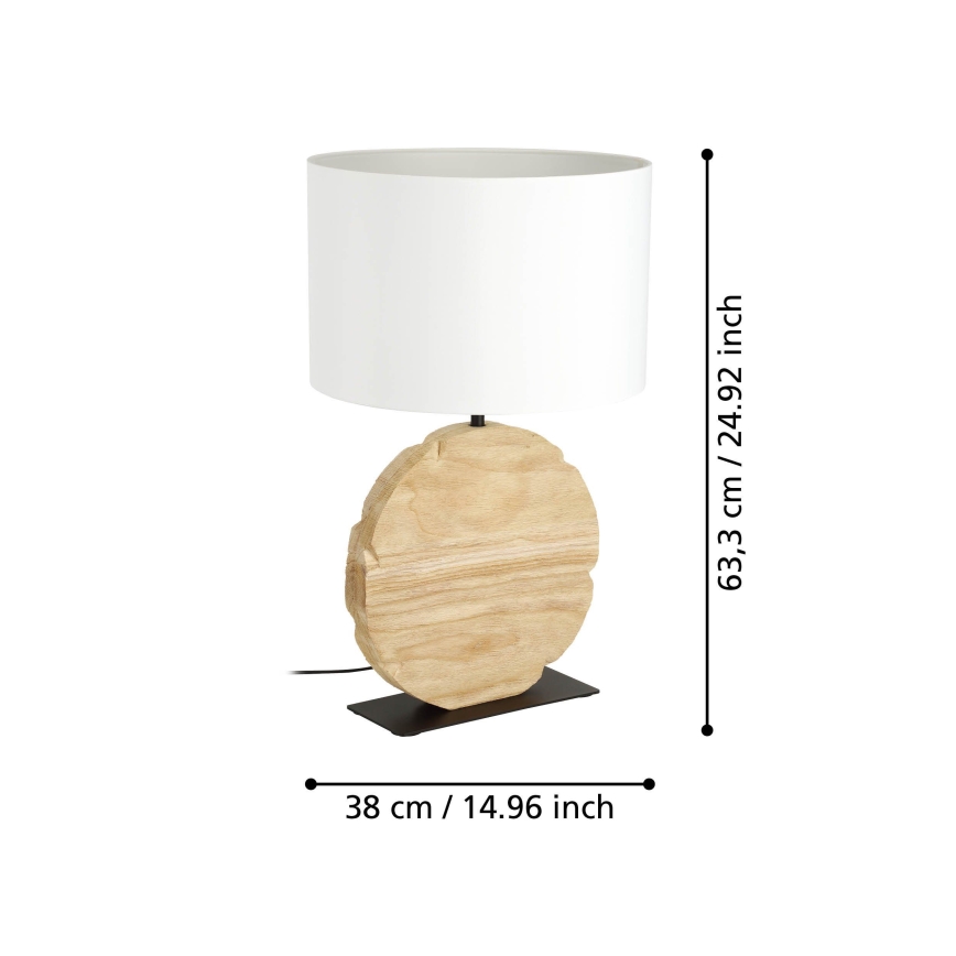 Eglo - Eπιτραπέζιο φωτιστικό 1xE27/40W/230V 63,5 cm καφέ