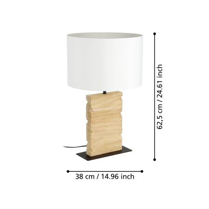 Eglo - Eπιτραπέζιο φωτιστικό 1xE27/40W/230V 62,5 cm καφέ