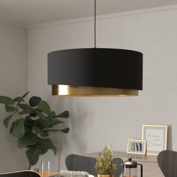 Eglo 39926 - Κρεμαστό φωτιστικό οροφής MANDERLINE 1xE27/40W/230V μαύρο/χρυσό