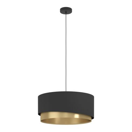 Eglo 39926 - Κρεμαστό φωτιστικό οροφής MANDERLINE 1xE27/40W/230V μαύρο/χρυσό