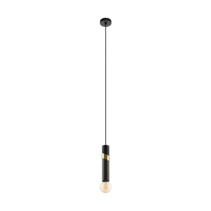 Eglo - Κρεμαστό φωτιστικό οροφής 1xE27/40W/230V μαύρο/χρυσό
