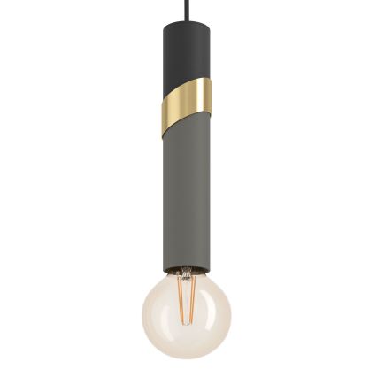 Eglo - Κρεμαστό φωτιστικό οροφής 1xE27/40W/230V μαύρο/χρυσό