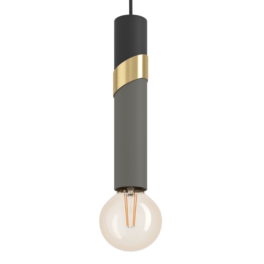 Eglo - Κρεμαστό φωτιστικό οροφής 1xE27/40W/230V μαύρο/χρυσό