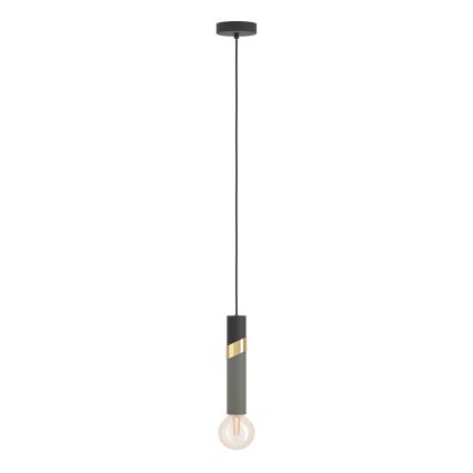 Eglo - Κρεμαστό φωτιστικό οροφής 1xE27/40W/230V μαύρο/χρυσό