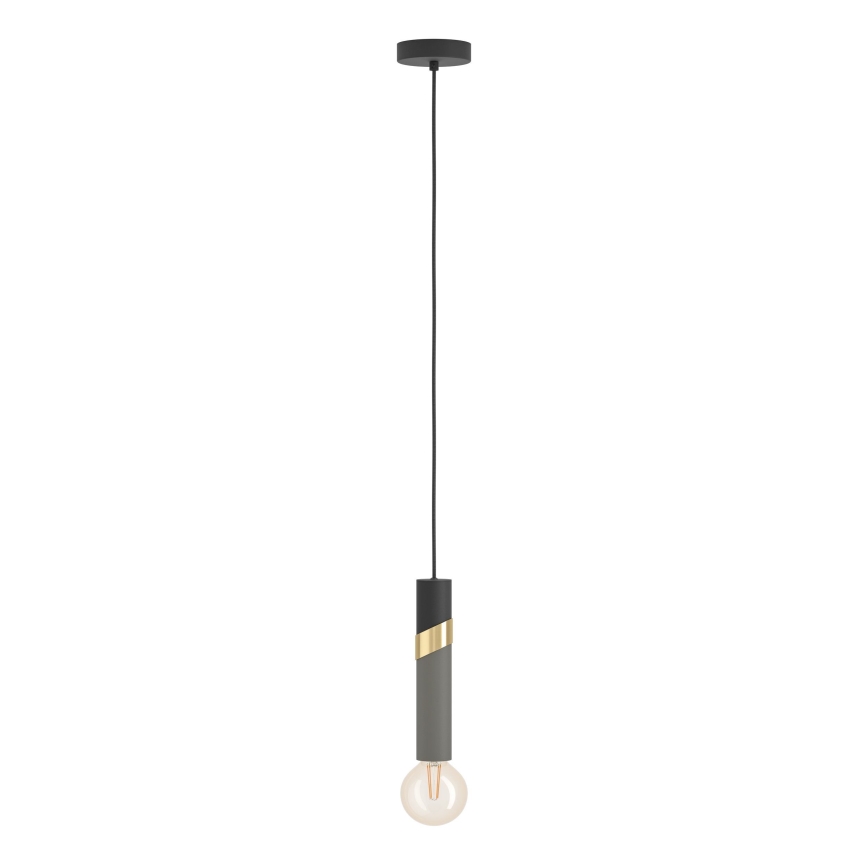 Eglo - Κρεμαστό φωτιστικό οροφής 1xE27/40W/230V μαύρο/χρυσό