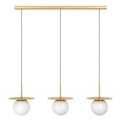 Eglo - Κρεμαστό φωτιστικό οροφής 3xE27/40W/230V χρυσό