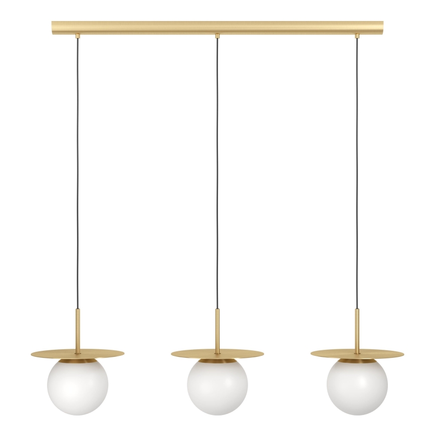 Eglo - Κρεμαστό φωτιστικό οροφής 3xE27/40W/230V χρυσό