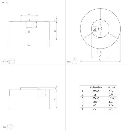 Eglo - Φωτιστικό οροφής 1xE27/40W/230V μαύρο/χρυσό