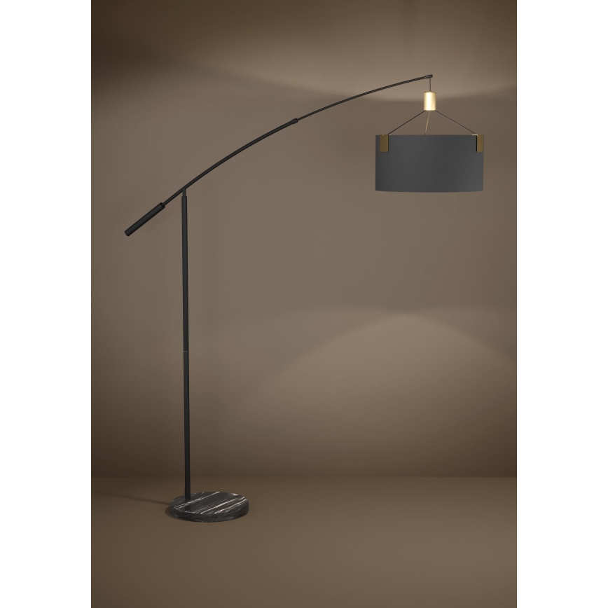 Eglo - Επιδαπέδιο φωτιστικό 3xE27/40W/230V μαύρο/χρυσό