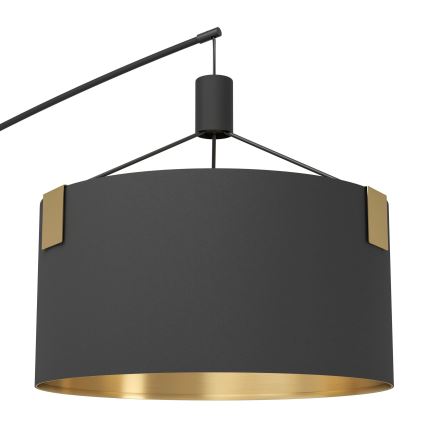 Eglo - Επιδαπέδιο φωτιστικό 3xE27/40W/230V μαύρο/χρυσό