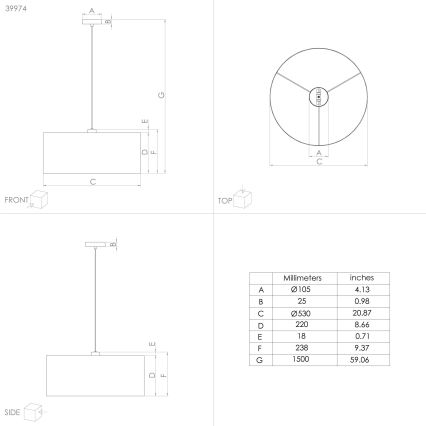 Eglo - Κρεμαστό φωτιστικό οροφής 1xE27/40W/230V διάμετρος 53 cm μπλε/χρυσό