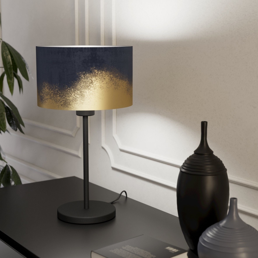Eglo 39975 - Eπιτραπέζιο φωτιστικό CASUARITA 1xE27/40W/230V μπλε/χρυσό