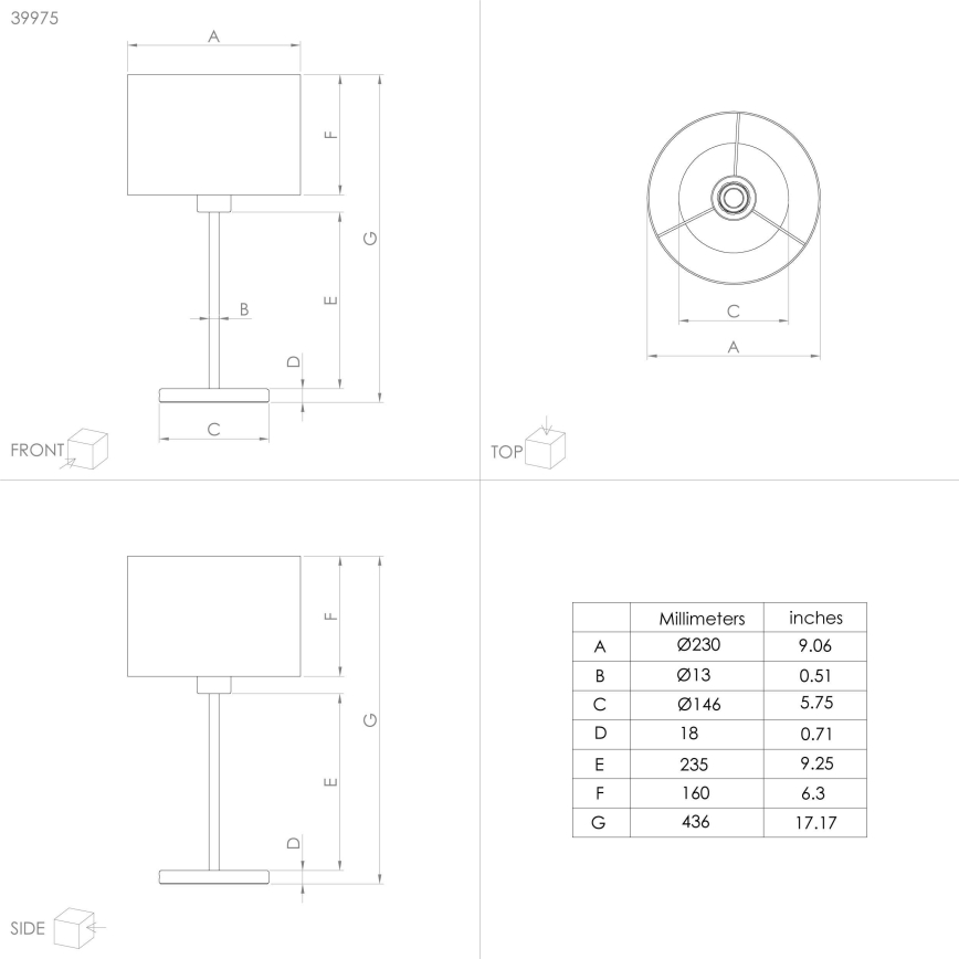 Eglo 39975 - Eπιτραπέζιο φωτιστικό CASUARITA 1xE27/40W/230V μπλε/χρυσό