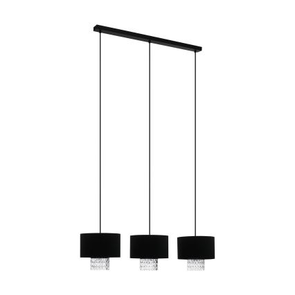 Eglo - Κρεμαστό φωτιστικό οροφής 3xE27/40W/230V μαύρο