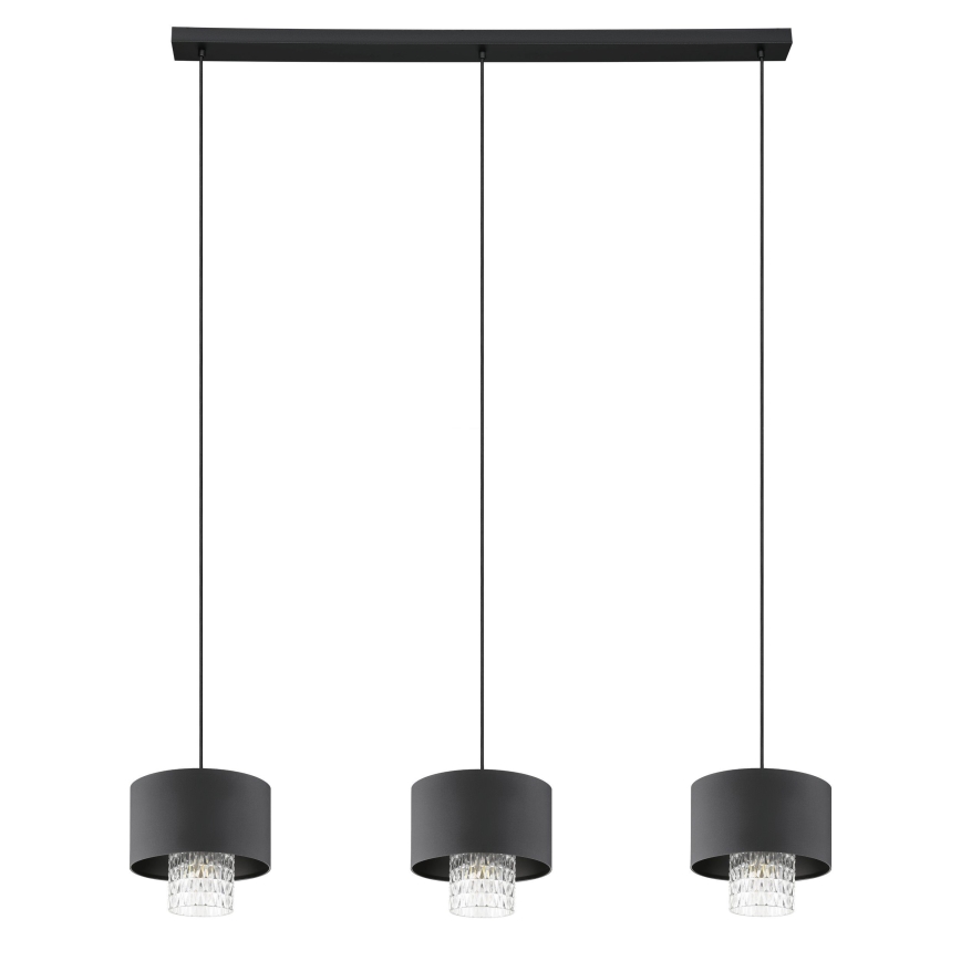 Eglo - Κρεμαστό φωτιστικό οροφής 3xE27/40W/230V μαύρο