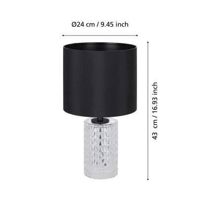 Eglo - Eπιτραπέζιο φωτιστικό 1xE27/40W/230V μαύρο