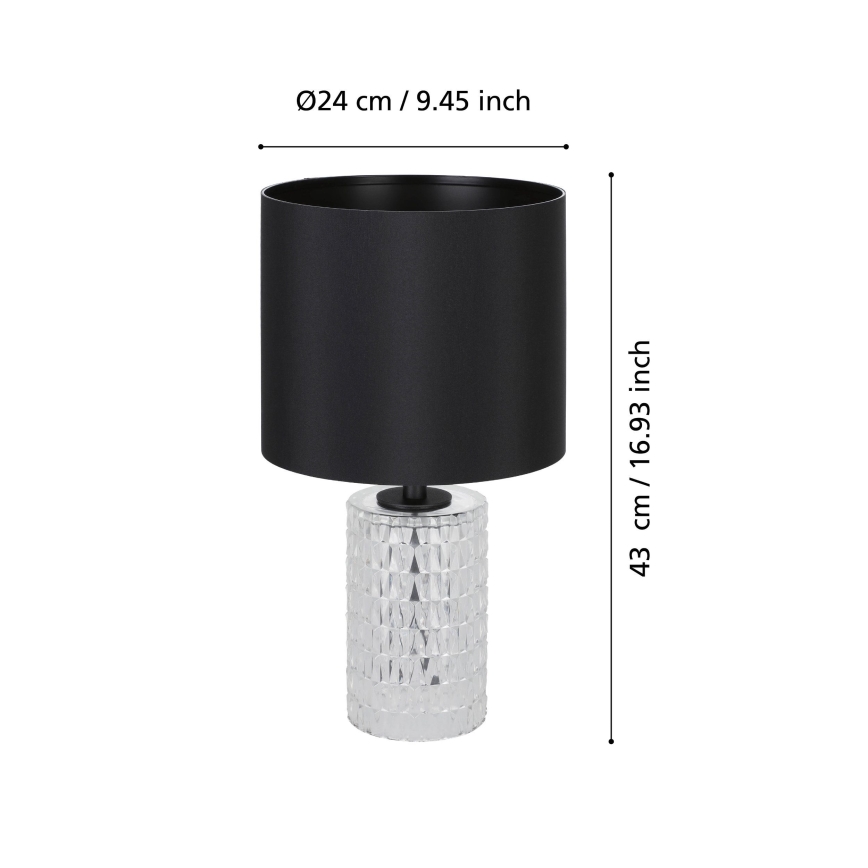 Eglo - Eπιτραπέζιο φωτιστικό 1xE27/40W/230V μαύρο