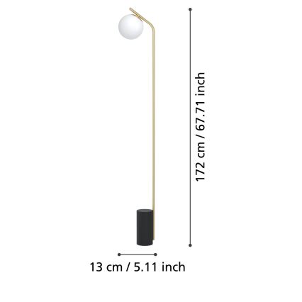 Eglo - Επιδαπέδιο φωτιστικό 1xE27/40W/230V χρυσό