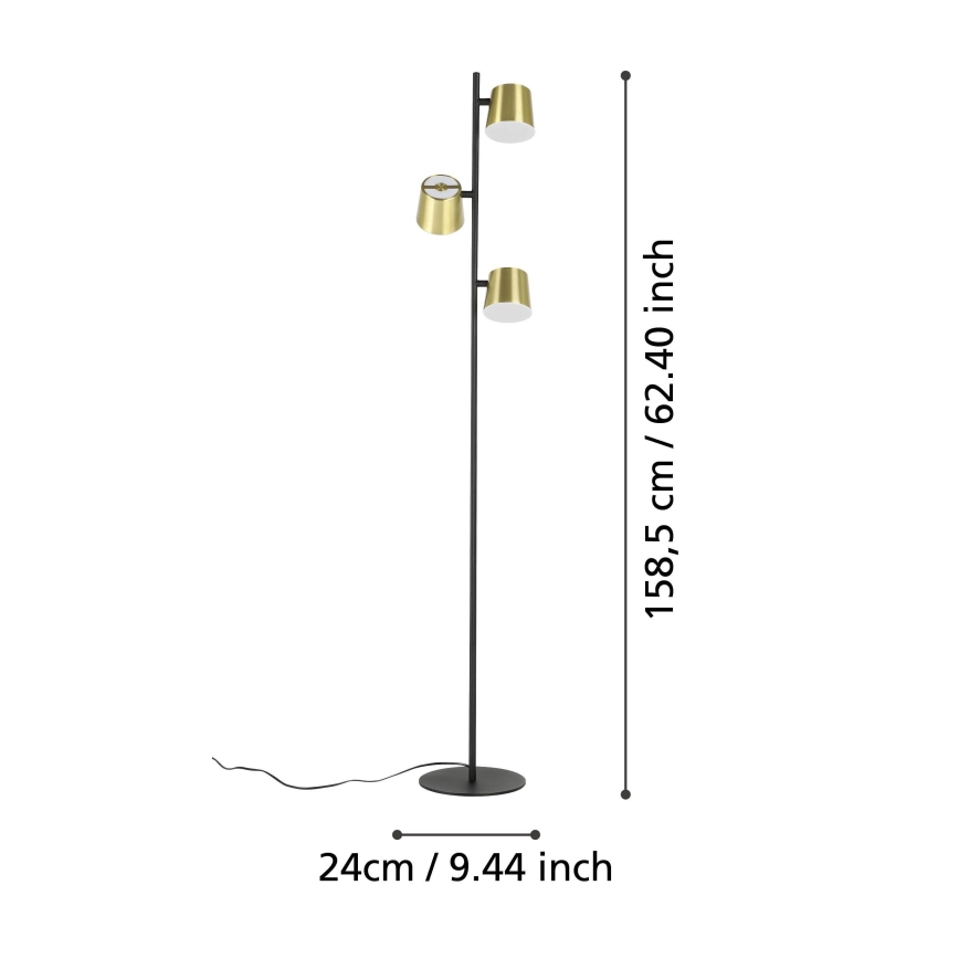 Eglo - Επιδαπέδια λάμπα LED 3xGU10/4,6W/230V 3000K χρυσό