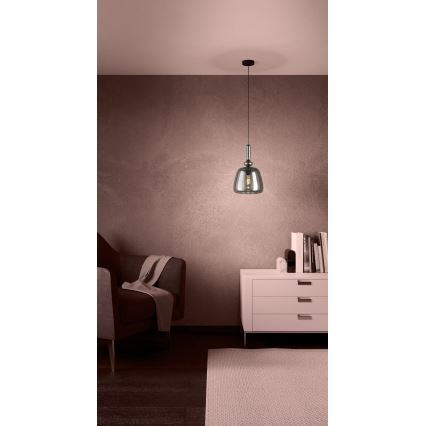 Eglo - Κρεμαστό φωτιστικό οροφής 1xE27/40W/230V φιμέ