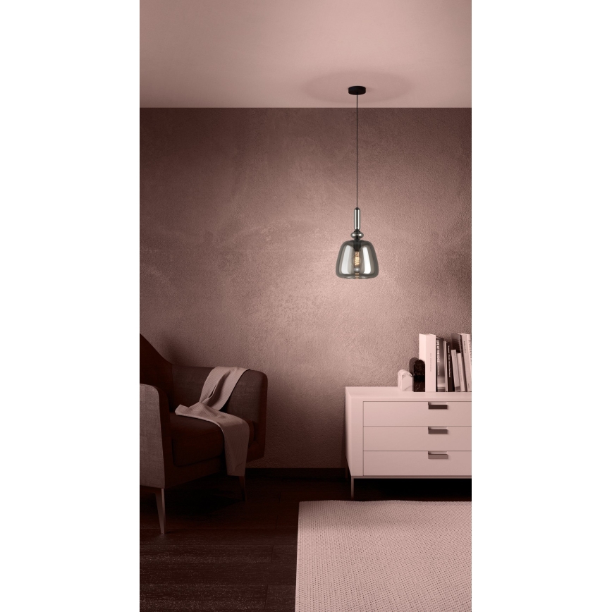 Eglo - Κρεμαστό φωτιστικό οροφής 1xE27/40W/230V φιμέ