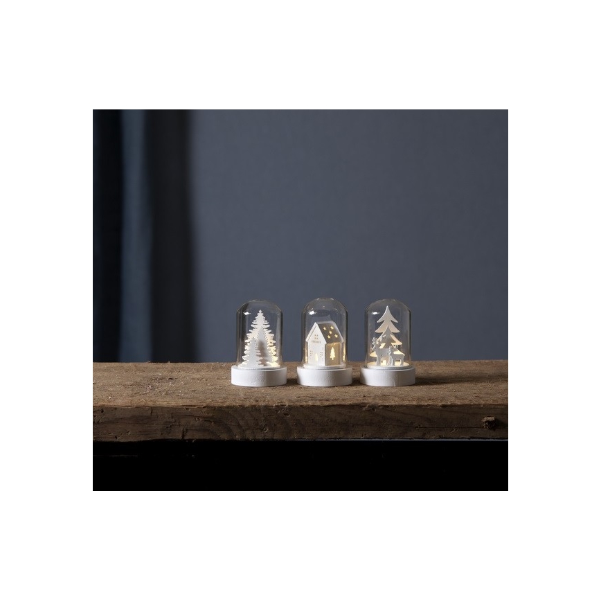 Eglo - Σετ 3x LED χριστουγεννιάτικα διακοσμητικά LED/0,06W/1xCR2032 λευκό