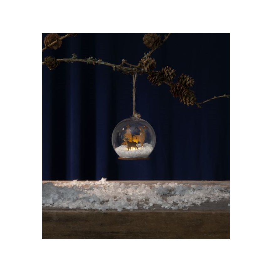 Eglo - LED Χριστουγεννιάτικο διακοσμητικό 1xLED/0,06W/1xCR2032 καφέ