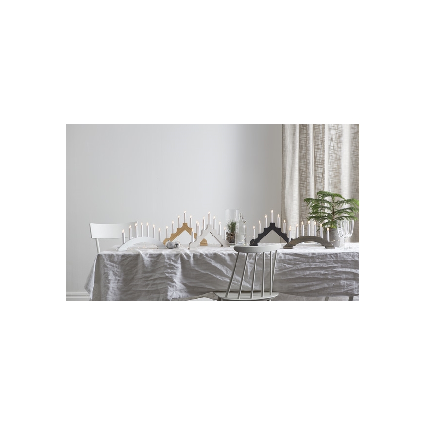 Eglo - Χριστουγεννιάτικο κηροπήγιο 7xE10/3W/230V καφέ