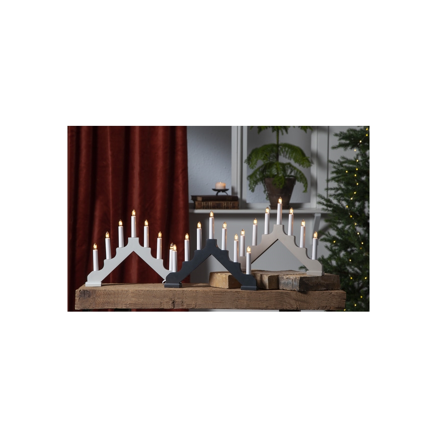 Eglo - Χριστουγεννιάτικο κηροπήγιο 7xE10/3W/230V λευκό
