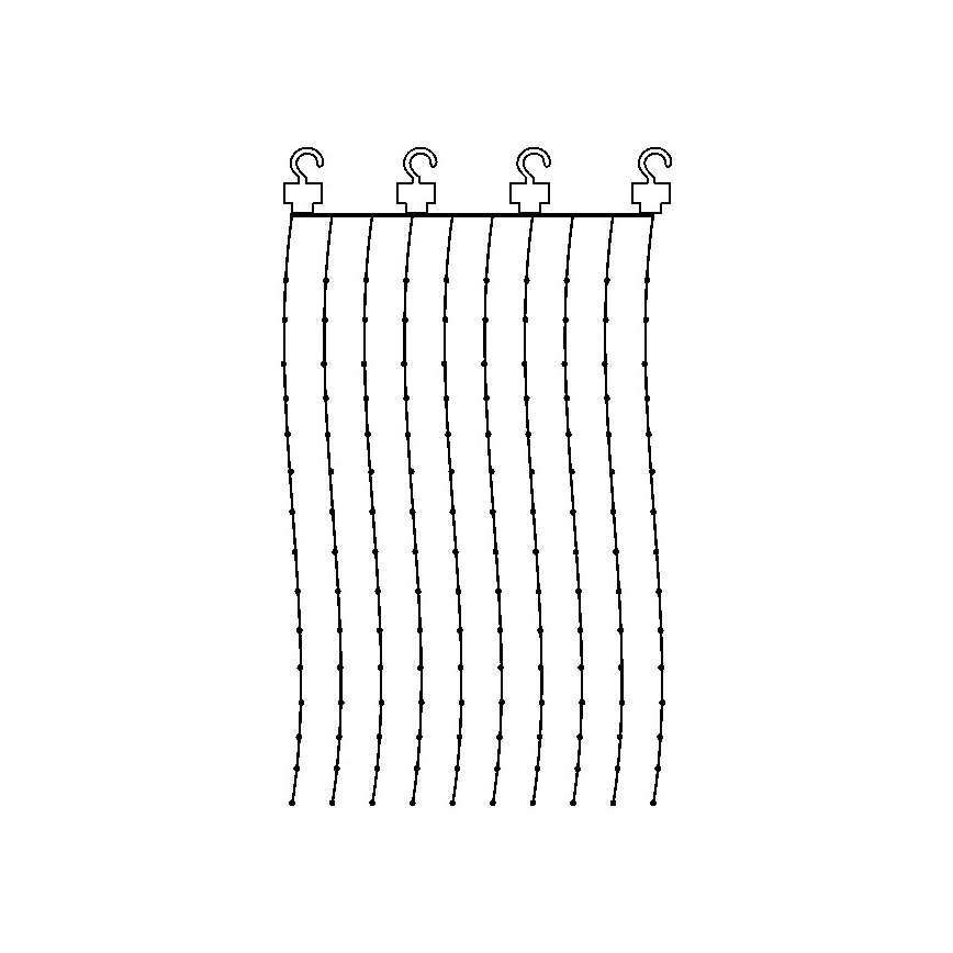 Eglo - LED Χριστουγεννιάτικη κουρτίνα 200xLED 1m ζεστό λευκό