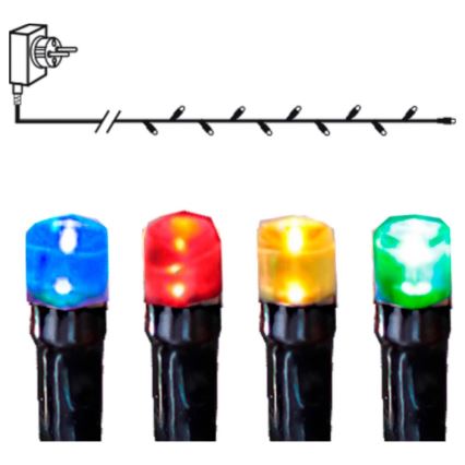 Eglo - LED Εξωτερική χριστουγεννιάτικη γιρλάντα 80xLED 8m IP44 πολύχρωμη