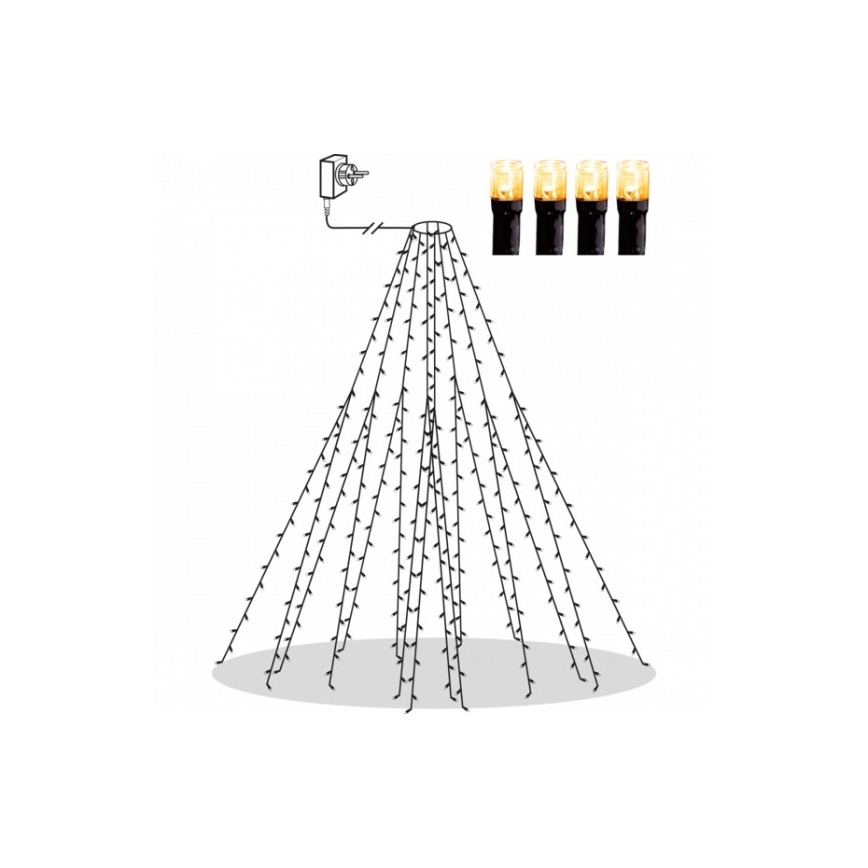 Eglo - Χριστουγεννιάτικα λαμπάκια LED εξωτερικού χώρου 360xLED 2m IP44 ζεστό λευκό