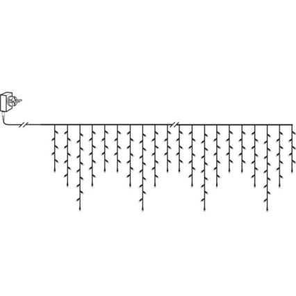 Eglo - LED εξωτερική χριστουγεννιάτικη γιρλάντα 240 LED, 6,4 m, θερμό λευκό, IP44