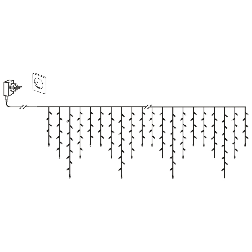 Eglo 410825 - LED Εξωτερικό χριστουγεννιάτικο φωτιστικό αλυσίδα 960xLED/29x0,55m IP44 ζεστό λευκό