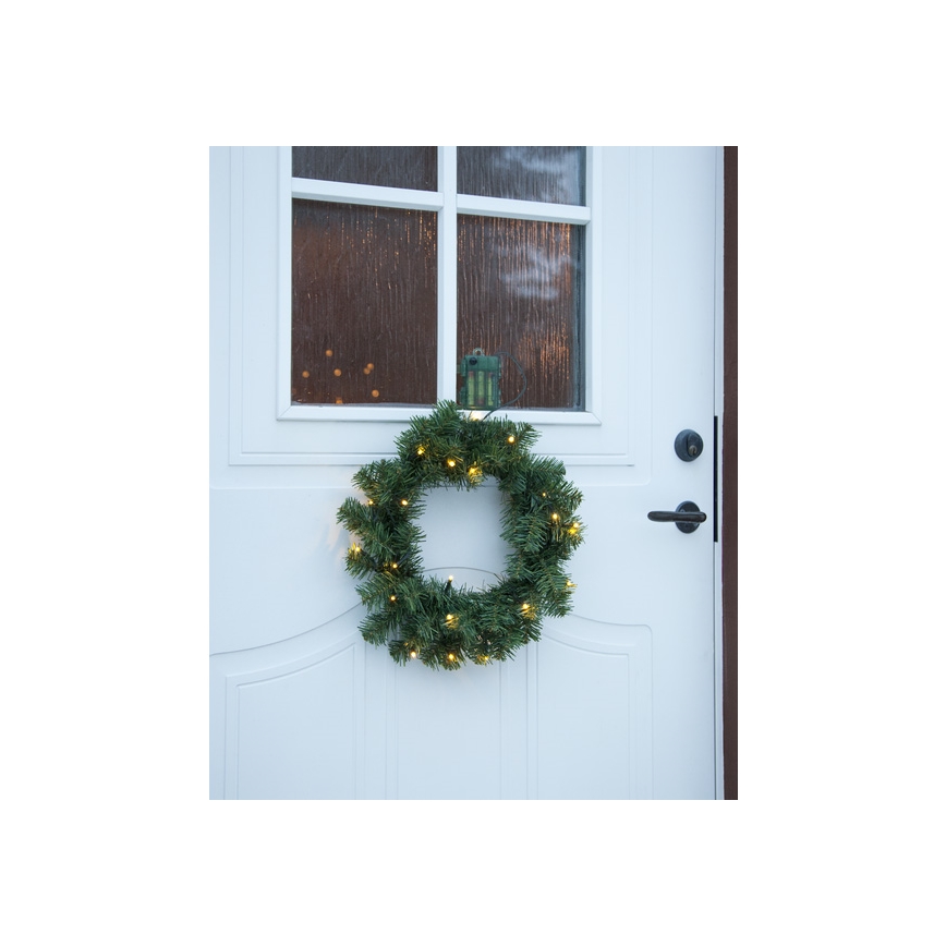 Eglo - Χριστουγεννιάτικο στεφάνι LED εξωτερικού χώρου με αισθητήρα 20xLED/0,064W/3xAA IP44