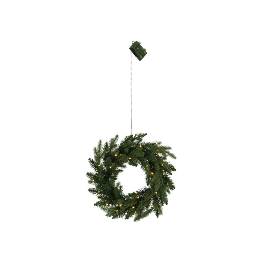 Eglo - LED Χριστουγεννιάτικο στεφάνι εξωτερικού χώρου με αισθητήρα 30xLED/0,064W/3xAA IP44